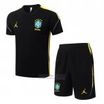 Chandal del Brasil Manga Corta 2026-2027 Negro - Pantalon Corto