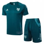 Chandal del Cruzeiro Manga Corta 2024-2025 Verde Pantalon Corto