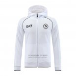 Chaqueta con Capucha del Napoli 2023-2024 Blanco