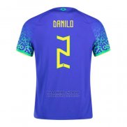 Camiseta Brasil Jugador Danilo 2ª 2022