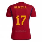 Camiseta Espana Jugador Marcos A. 1ª 2022