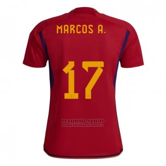 Camiseta Espana Jugador Marcos A. 1ª 2022