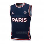 Camiseta de Entrenamiento Paris Saint-Germain Jordan Sin Mangas 2023-2024 Azul