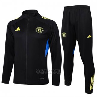 Chandal de Chaqueta del Manchester United 2025-2026 Negro Amarillo