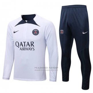 Chandal de Sudadera del Paris Saint-Germain 2022-2023 Blanco