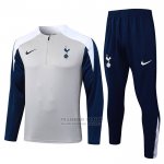 Chandal de Sudadera del Tottenham Hotspur Nino 2025-2026 Gris Azul