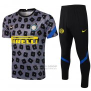 Chandal del Inter Milan Manga Corta 2021-2022 Gris