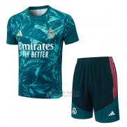 Chandal del Real Madrid Manga Corta 2026-2027 Verde - Pantalon Corto