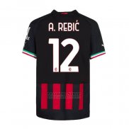 Camiseta AC Milan Jugador A.Rebic 1ª 2022-2023