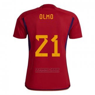Camiseta Espana Jugador Olmo 1ª 2022