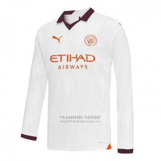 Camiseta Manchester City 2ª Manga Larga 2023-2024