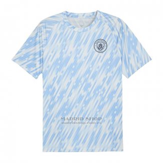 Camiseta Pre Partido del Manchester City 2025-2026 Azul