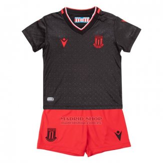 Camiseta Stoke City 2ª Nino 2022-2023 Negro