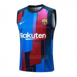 Camiseta de Entrenamiento Barcelona Sin Mangas 2023-2024 Azul y Rojo