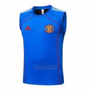 Camiseta de Entrenamiento Manchester United Sin Mangas 2025-2026 Azul