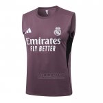 Camiseta de Entrenamiento Real Madrid Sin Mangas 2025-2026 Gris Purpura