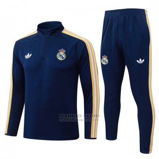 Chandal de Sudadera del Real Madrid Nino 2026-2027 Azul