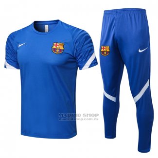 Chandal del Barcelona Manga Corta 2021-2022 Azul