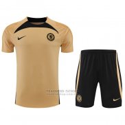 Chandal del Chelsea Manga Corta 2022-2023 Oro - Pantalon Corto