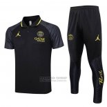 Conjunto Polo del Paris Saint-Germain Jordan 2023-2024 Negro