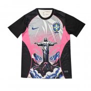 Tailandia Camiseta Brasil Jesus 2026 Gris Rosa