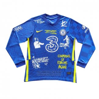 Camiseta Chelsea 42 Champions Special Manga Larga 2021-2022