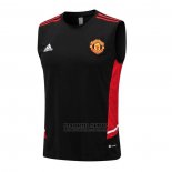 Camiseta de Entrenamiento Manchester United Sin Mangas 2022-2023 Negro