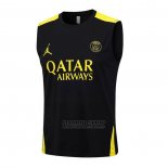 Camiseta de Entrenamiento Paris Saint-Germain Jordan Sin Mangas 2023-2024 Negro