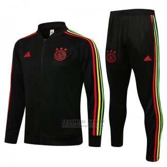 Chandal de Chaqueta del Ajax Nino 2021-2022 Negro