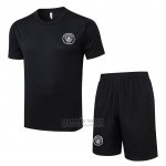 Chandal del Manchester City Manga Corta 2025-2026 Negro - Pantalon Corto