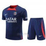 Chandal del Paris Saint-Germain Manga Corta 2022-2023 Azul Oscuro - Pantalon Corto