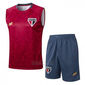 Chandal del Sao Paulo Sin Mangas 2025-2026 Rojo