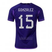 Camiseta Argentina Jugador Gonzalez 2ª 2022