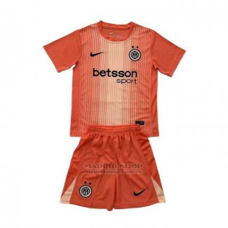 Camiseta Inter Milan Portero Nino 2025-2026 Naranja