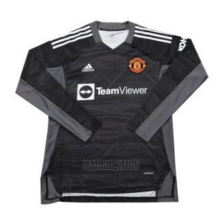 Camiseta Manchester United Portero Manga Larga 2021-2022 Negro