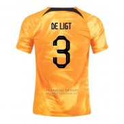 Camiseta Paises Bajos Jugador De Ligt 1ª 2022