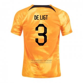 Camiseta Paises Bajos Jugador De Ligt 1ª 2022