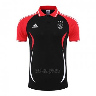 Camiseta Polo del Ajax 2022-2023 Negro y Rojo