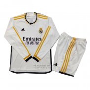 Camiseta Real Madrid 1ª Nino Manga Larga 2023-2024