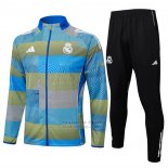 Chandal de Chaqueta del Real Madrid Nino 2025-2026 Azul Verde