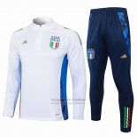 Chandal de Sudadera del Italia Nino 2024-2025 Blanco