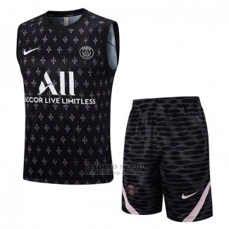 Chandal del Paris Saint-Germain Sin Mangas 2023-2024 Negro