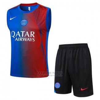 Chandal del Paris Saint-Germain Sin Mangas 2025-2026 Azul Rojo