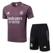 Chandal del Real Madrid Manga Corta 2025-2026 Purpura - Pantalon Corto