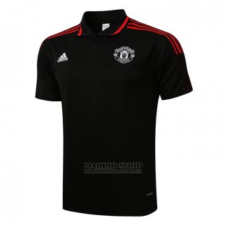 Polo Manchester United 2021-2022 Negro y Rojo