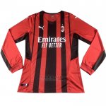 Camiseta AC Milan 1ª Manga Larga 2021-2022