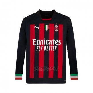 Camiseta AC Milan 1ª Manga Larga 2022-2023