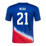 Camiseta Estados Unidos Jugador Weah 2ª 2024