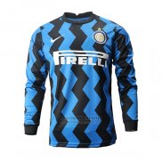 Camiseta Inter Milan 1ª Manga Larga 2020-2021
