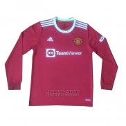 Camiseta Manchester United 1ª Manga Larga 2021-2022